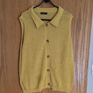 F&F Mustard Knit Sweater Vest
